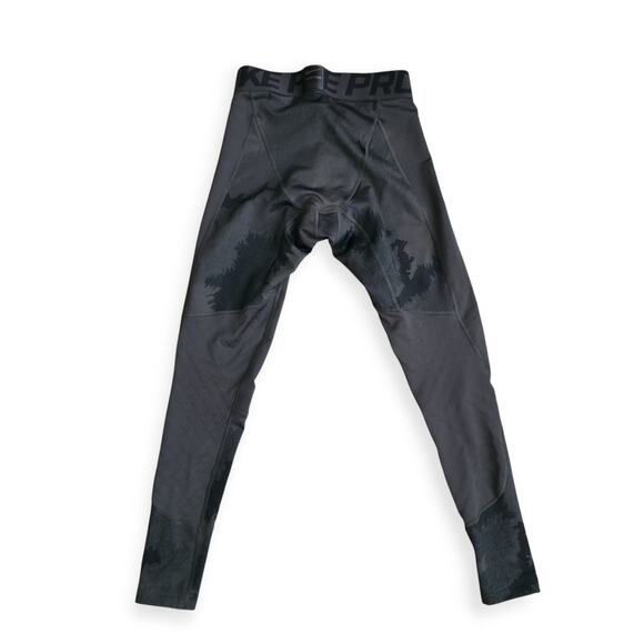 Nike Pro Therma Hyperwarm Compression Tights Base Layer Black Camo Men Sz S - Picture 3 of 8